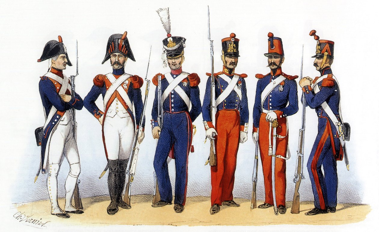 Uniformen van het Franse leger: veteranen door Charles Vernier