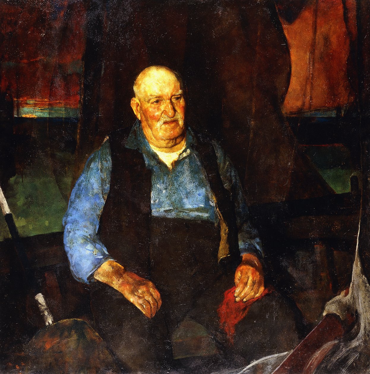 Eerste stuurman door Charles Webster Hawthorne