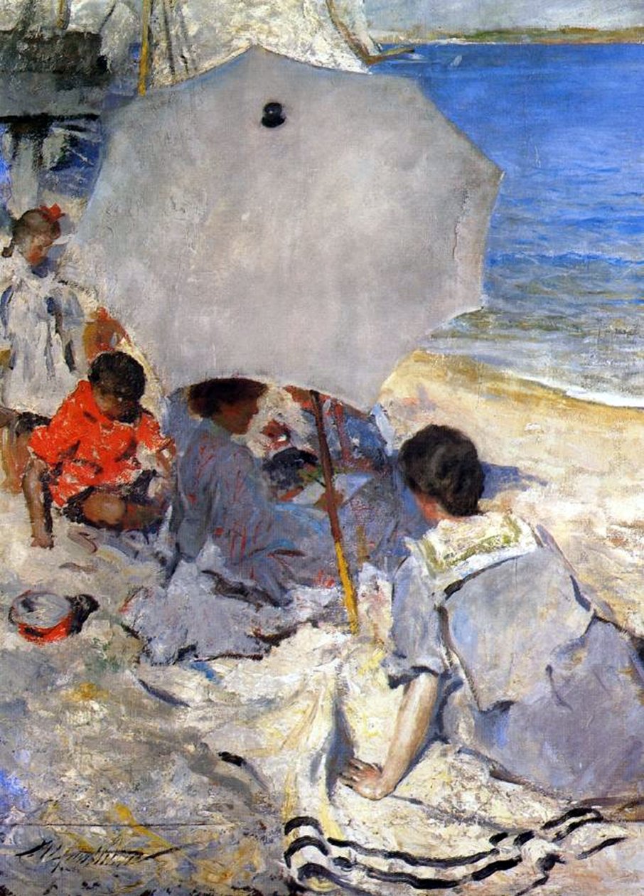 Op het strand, c.1900-05 door Charles Webster Hawthorne
