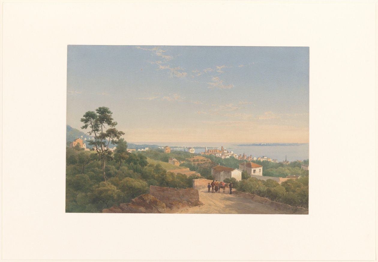 Gezicht op Cannes door Charles William Meredith van de Velde