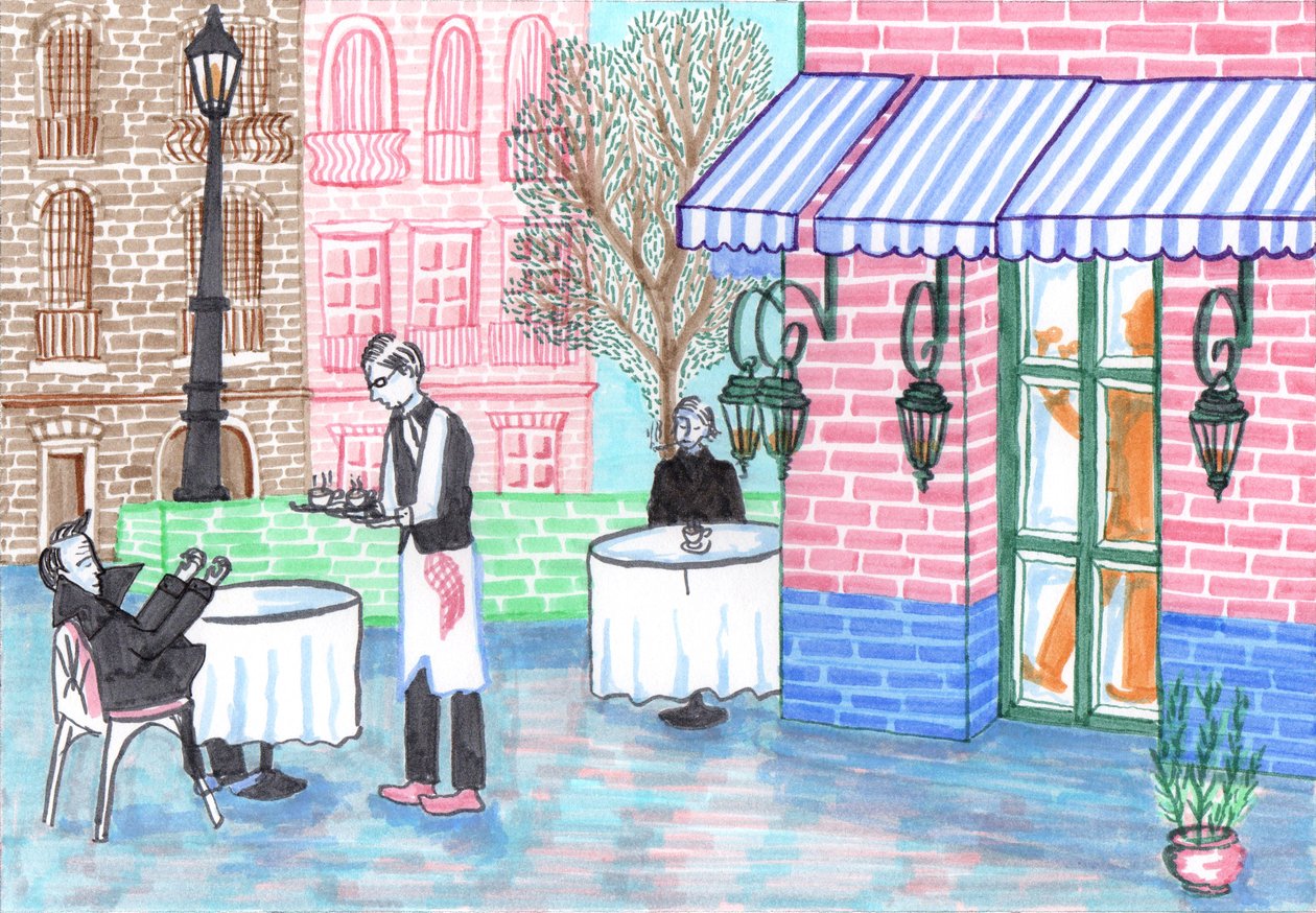 Café, 2017 door Charlotte Orr