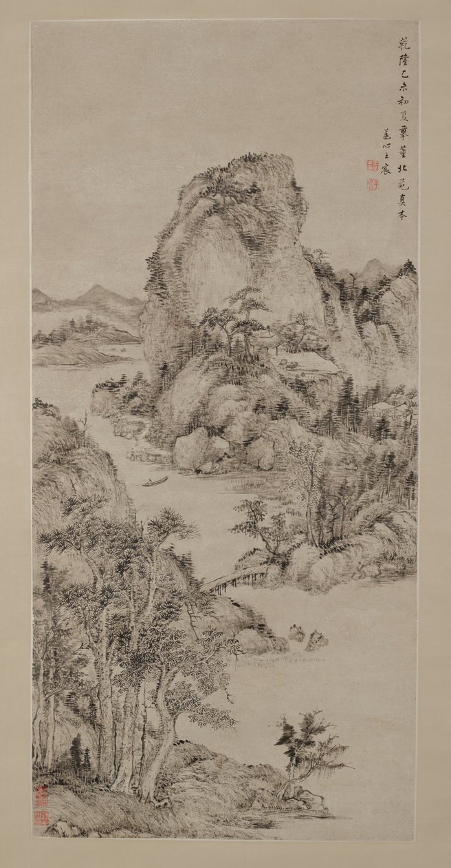 Landschap na Dong Yuan door Chen Wang