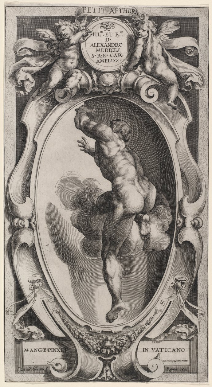 Een Gezegende Geest door Cherubino Alberti after Michelangelo