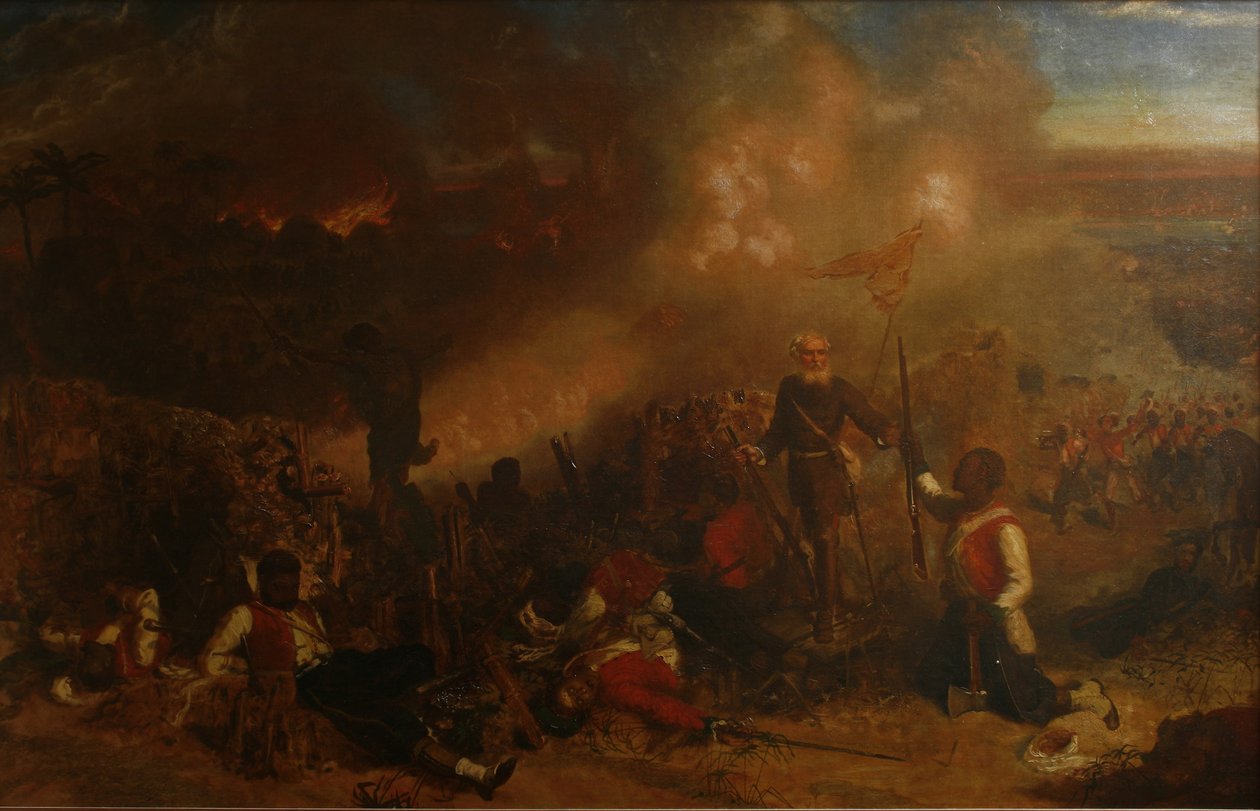 Slag bij Tubabecelong, 1866 door Chevalier Louis William Desanges