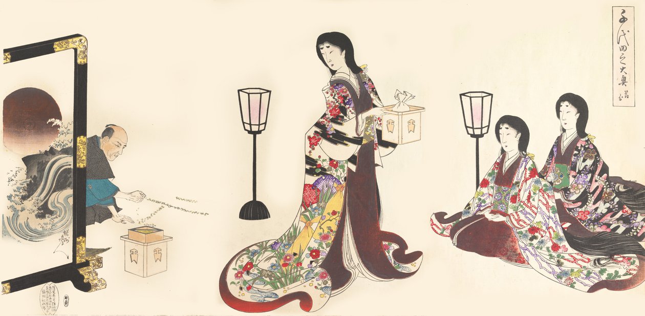 Chiyoda Kasteel Album van Vrouwen, 1895 door Chikanobu Yoshu