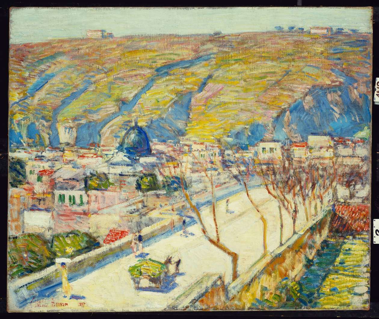 Brug bij Posilippo, Napels door Childe Frederick Hassam