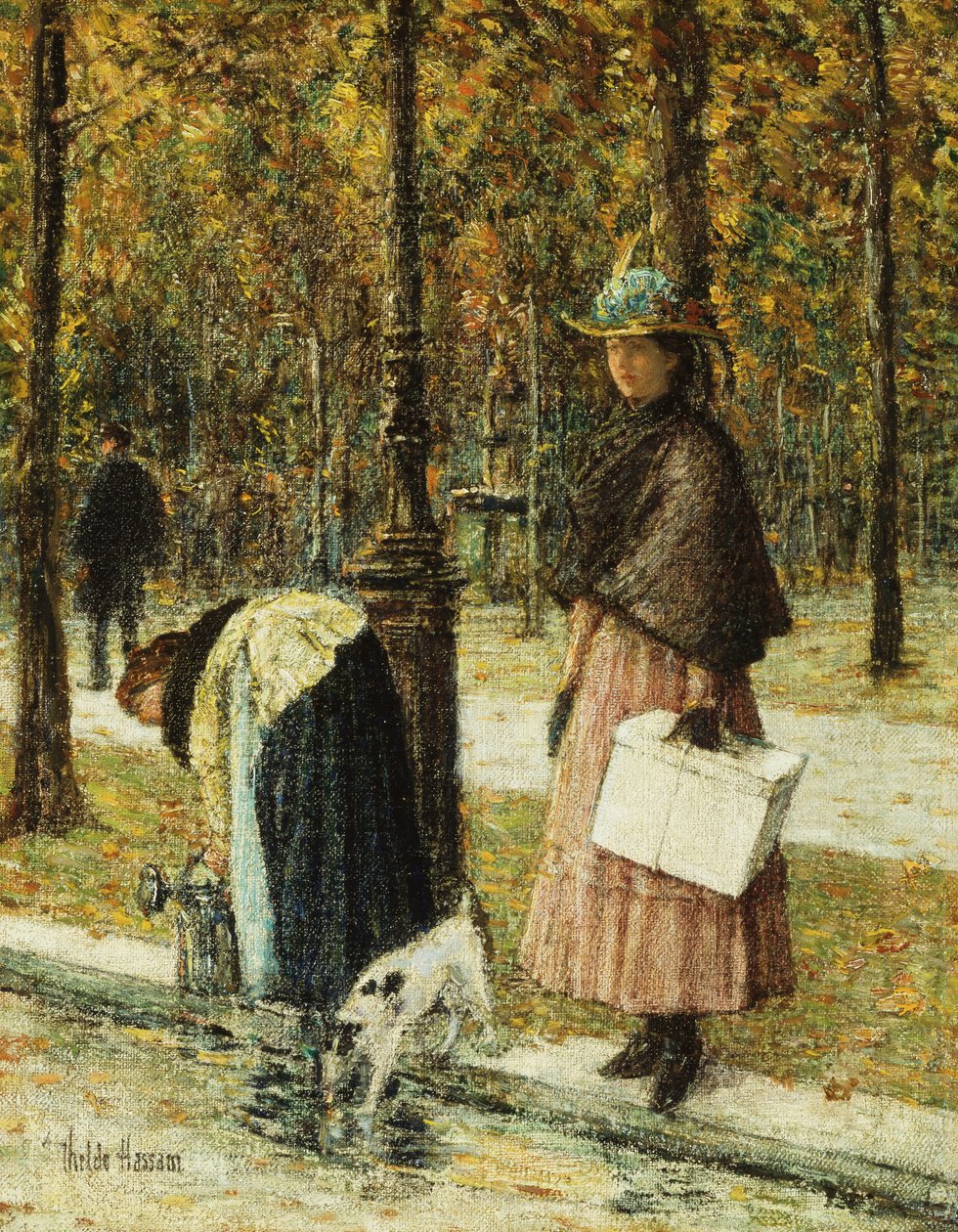Avond, Champs-Elysees (Dichtbij het Louvre) door Childe Frederick Hassam