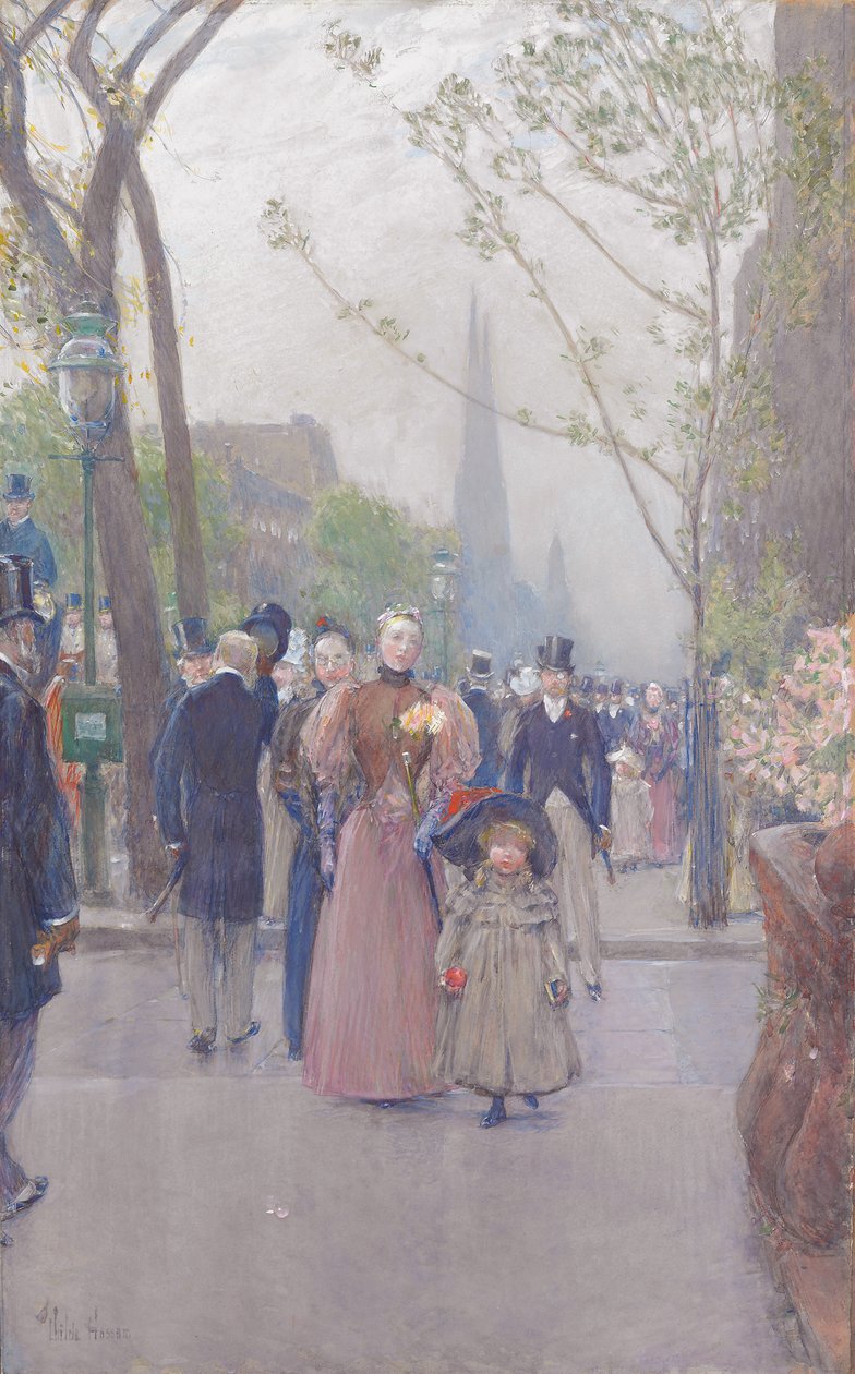 Fifth Avenue (c.1890) door Childe Frederick Hassam