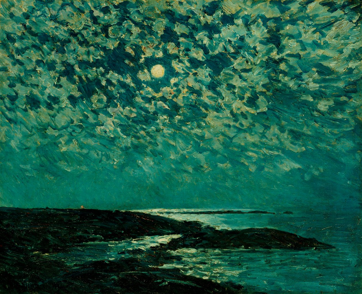 Maanlicht, Isle of Shoals door Childe Frederick Hassam
