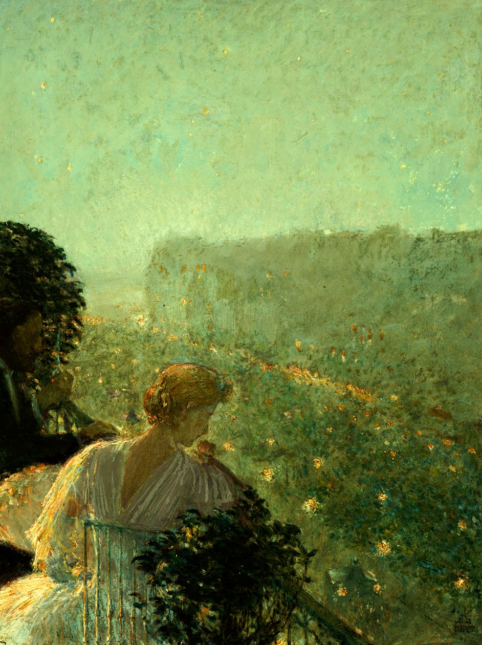 Zomeravond, Parijs door Childe Frederick Hassam