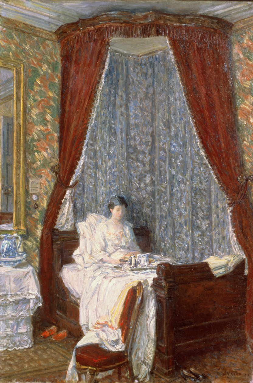 Het Franse Ontbijt door Childe Frederick Hassam