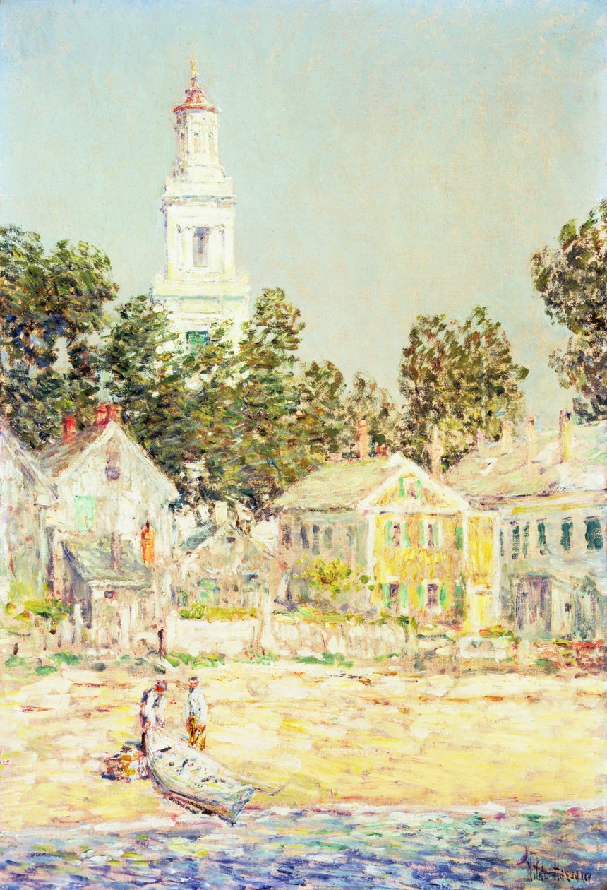 Witte Kerk, Provincetown door Childe Frederick Hassam