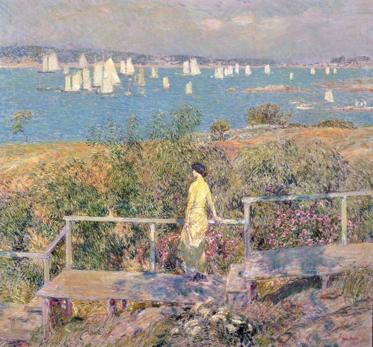 Jachten, Gloucester door Childe Frederick Hassam