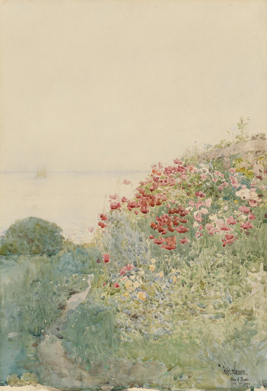 Klaprozenveld, Isles of Shoals door Childe Hassam