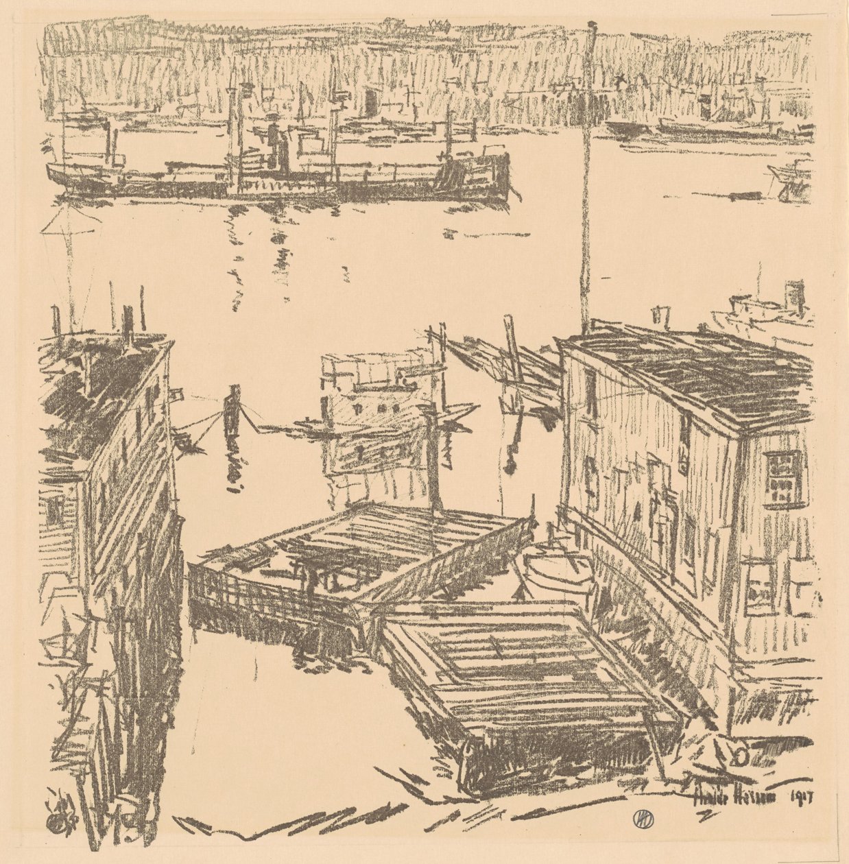 Noord Rivier door Childe Hassam