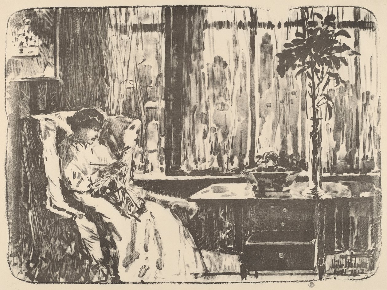 Het brede gordijn door Childe Hassam