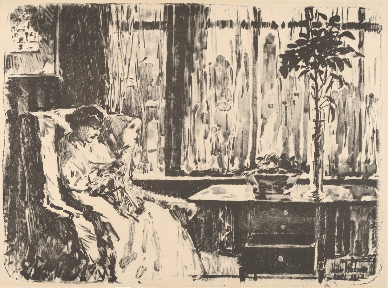 Het brede gordijn door Childe Hassam