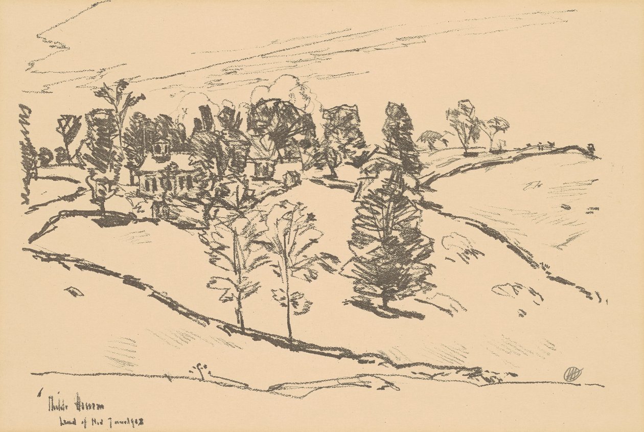 Het Kleine Schoolhuis, Land van Nod door Childe Hassam