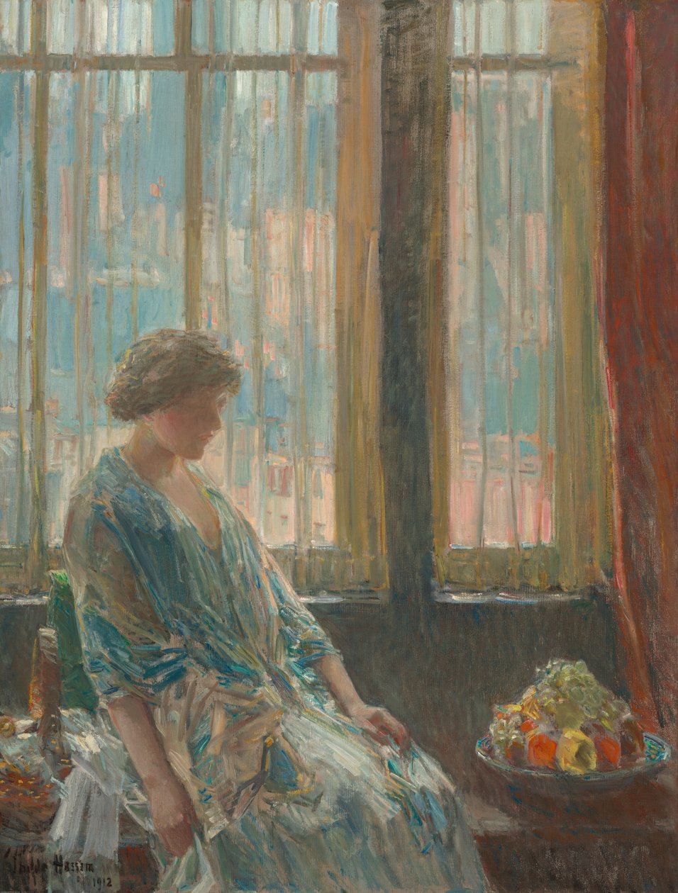 Het New York Raam door Childe Hassam