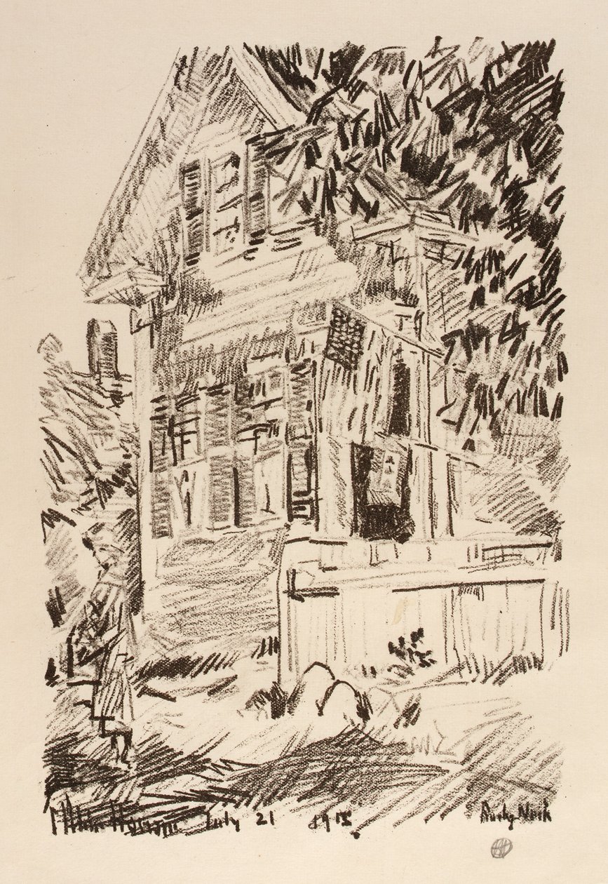 De servicevlag door Childe Hassam