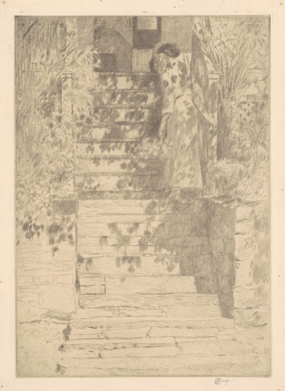 De trappen door Childe Hassam