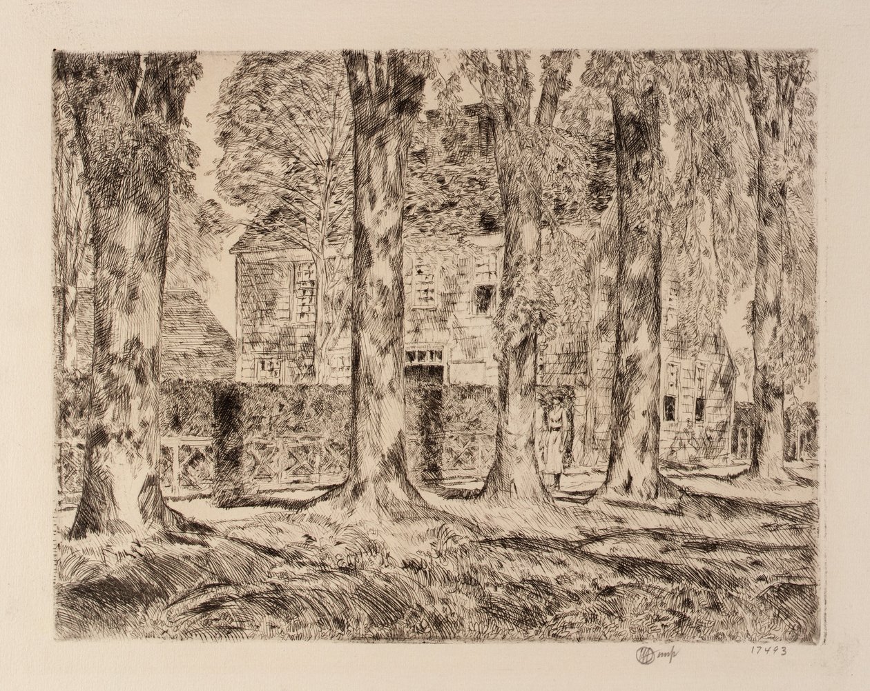 De dorpsmuren, Easthampton door Childe Hassam