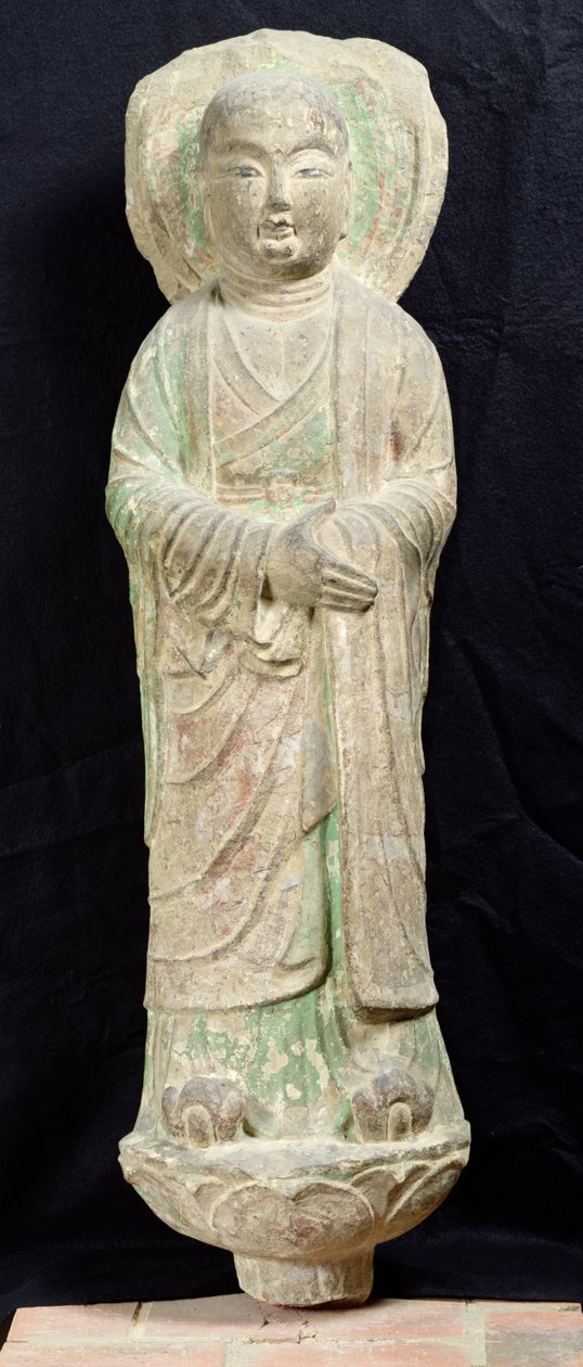 Monnik, uit Dunhuang, Gansu Provincie door Chinese School