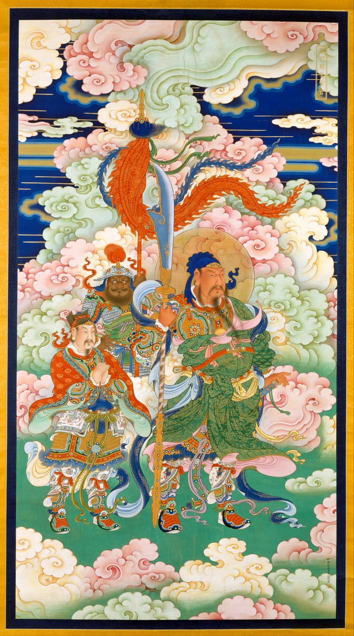 Keizer Guan, Hangende Rol, c.1700 door Chinese School