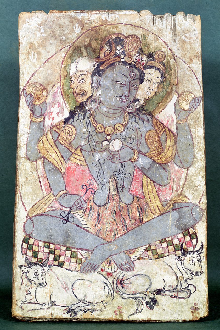 Shiva uit Dandan-Uiliq, Khotan, c.500-527 v.Chr. door Chinese School