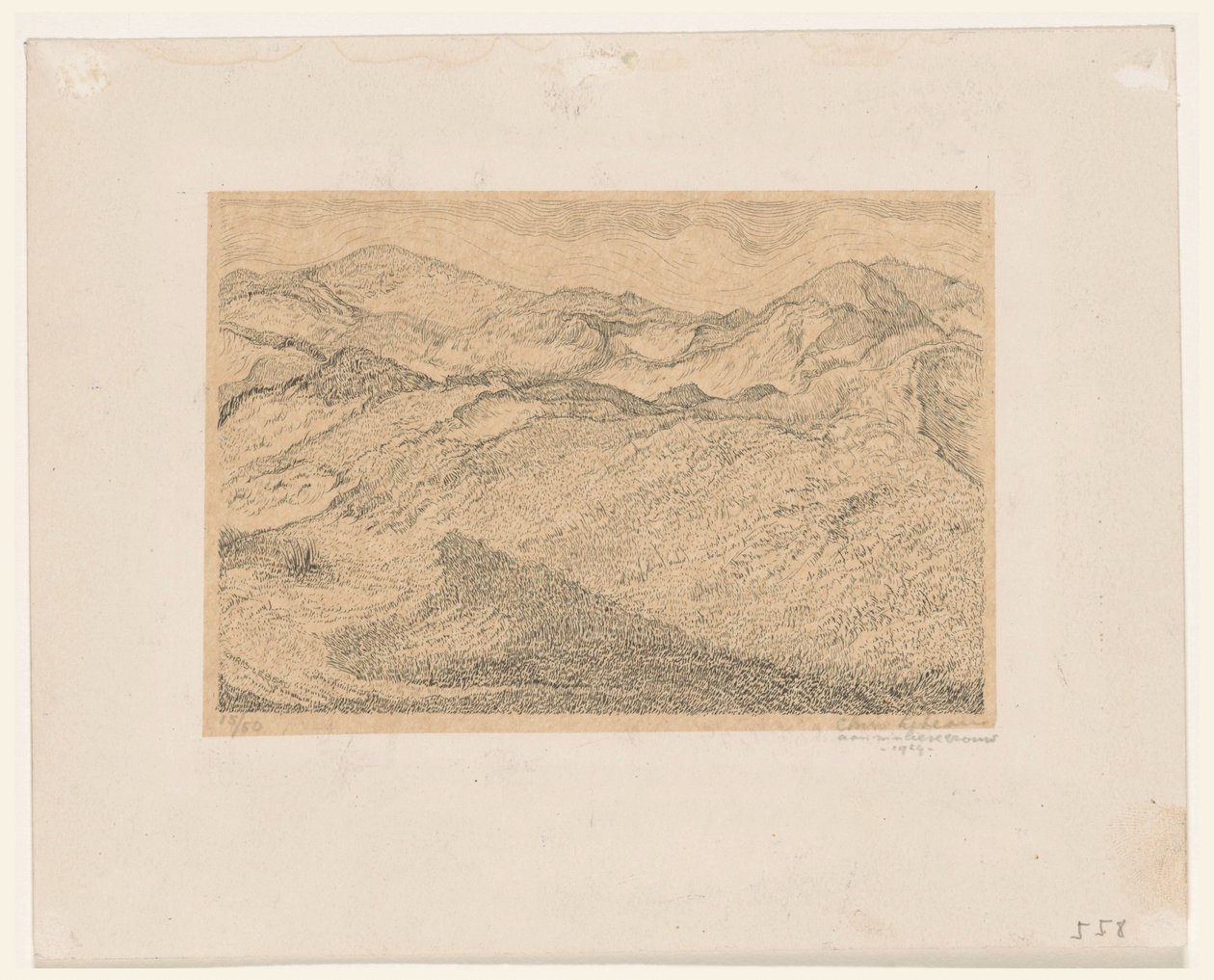 Duinlandschap door Chris Lebeau (signed by artist)