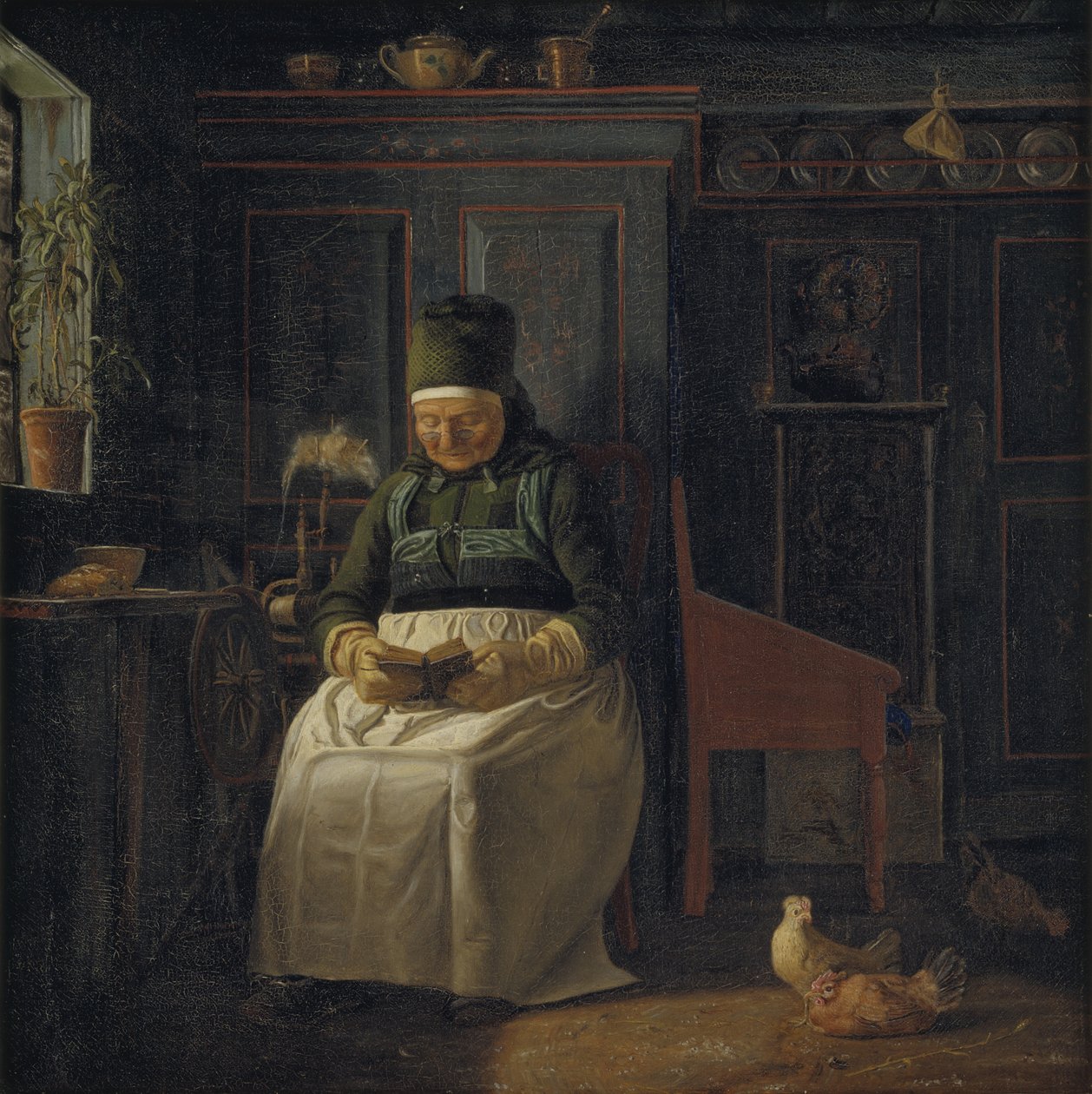 Kerstmorgen in een boerderij door Christen Dalsgaard