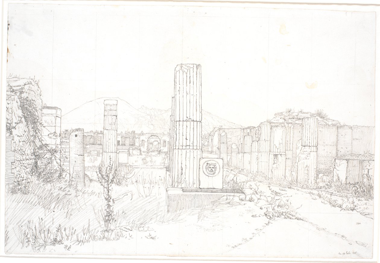 Deel van het Forum in Pompeii door Christen Købke
