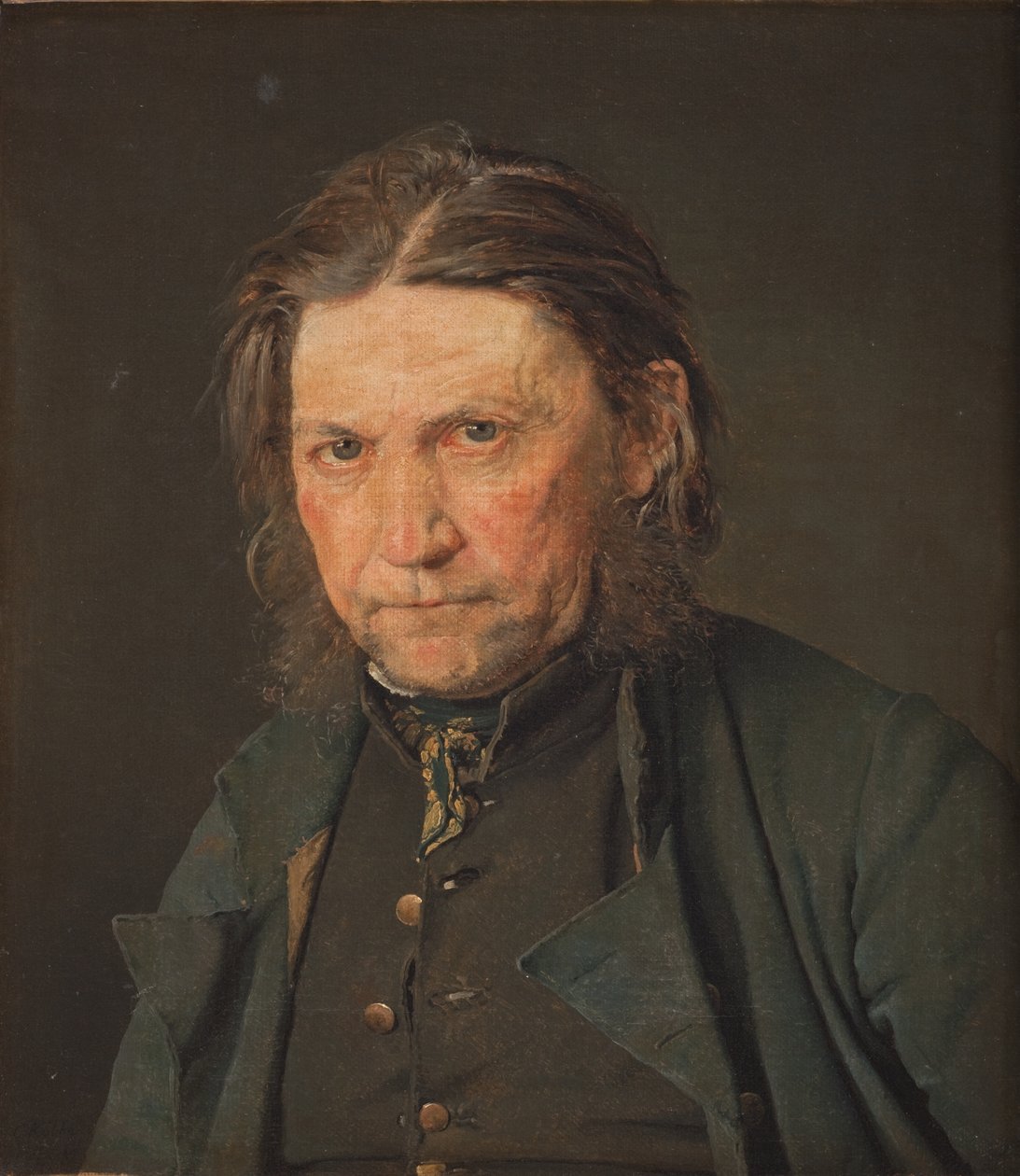 Portret van een oude zeeman door Christen Købke
