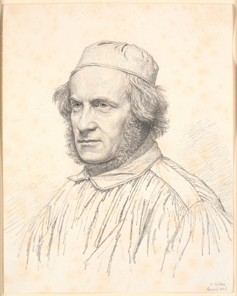 Portret van H.W. Bissen (1798-1868) door Christen Købke