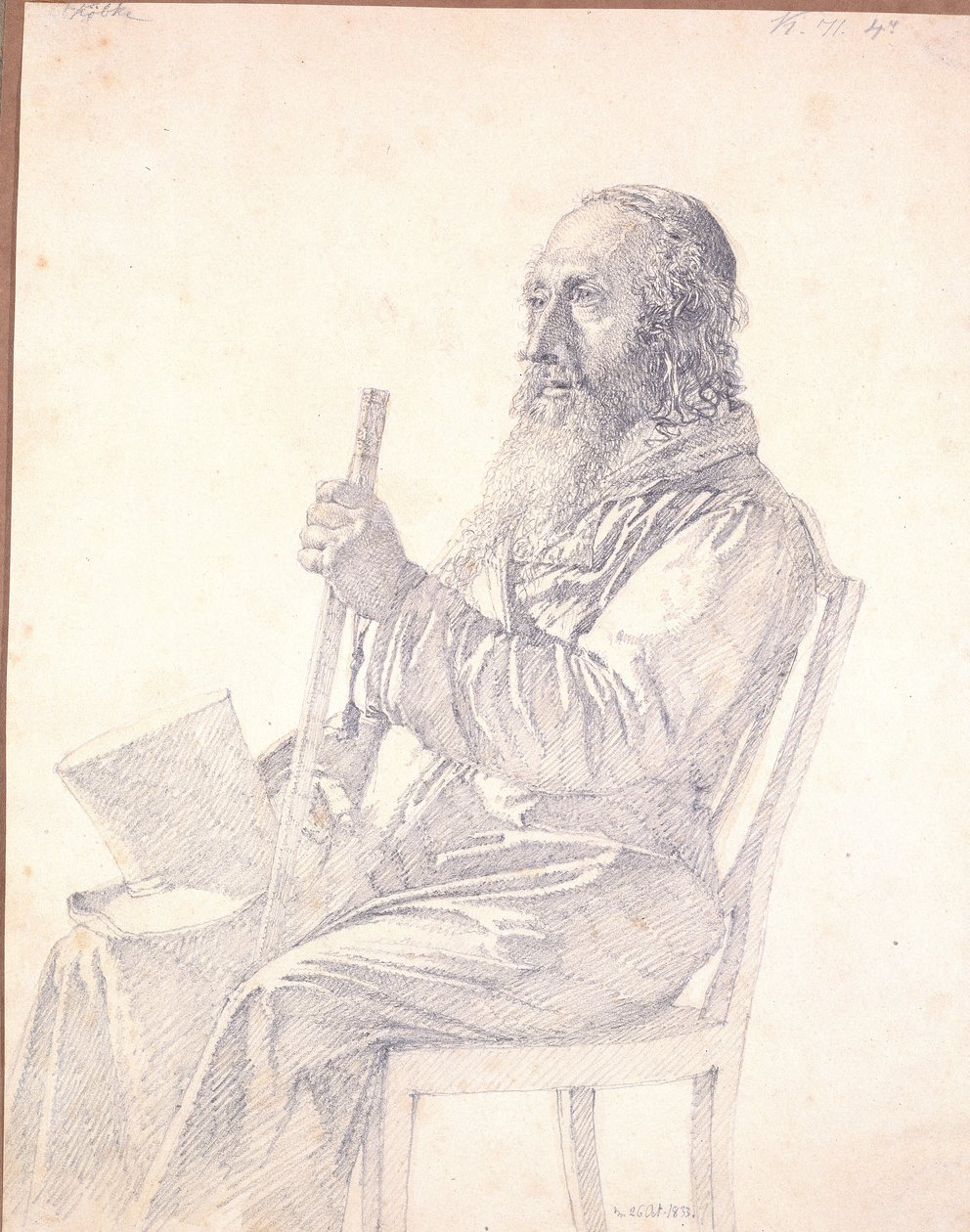 Portret van een oude Poolse jood door Christen Købke
