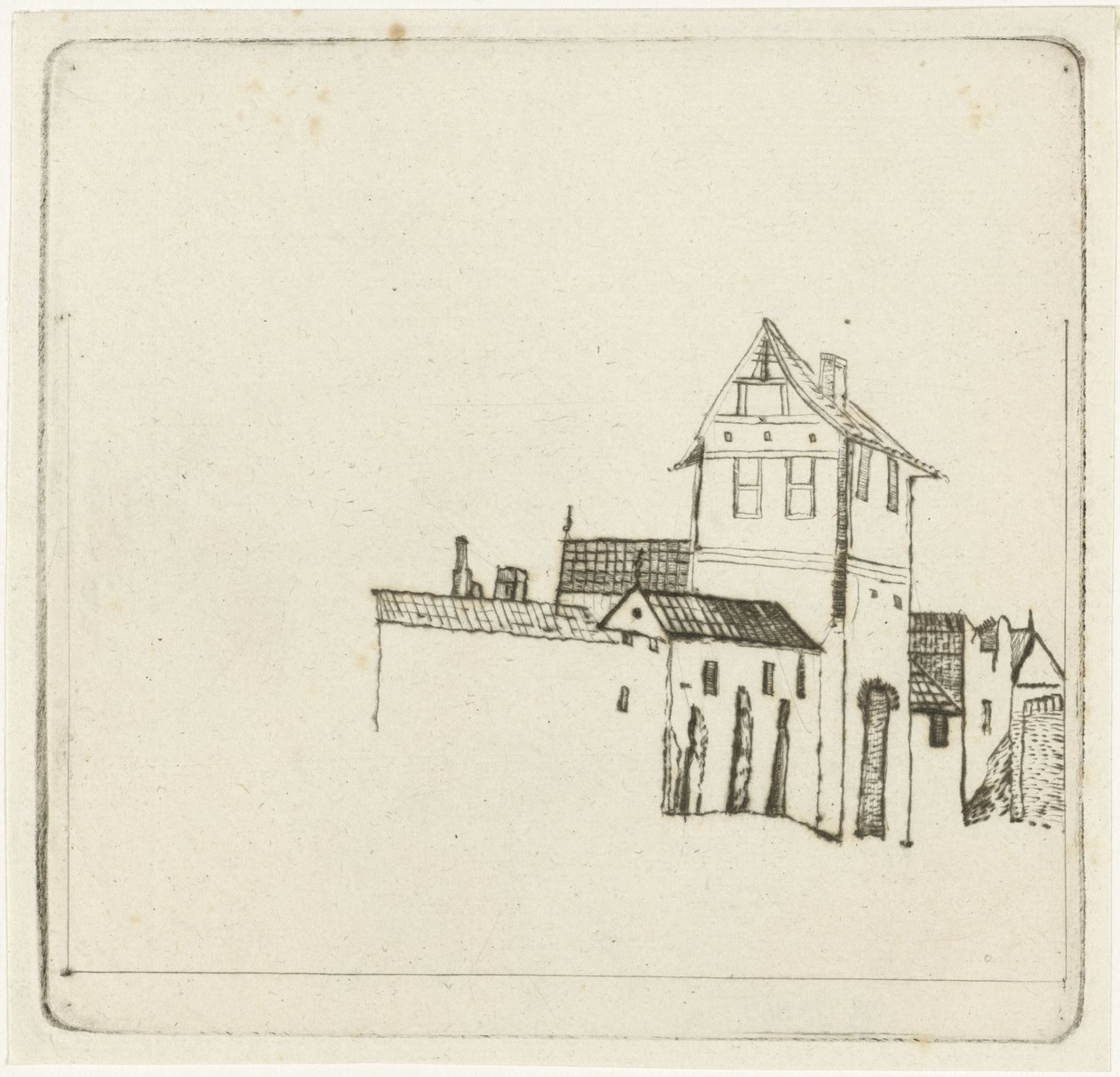 Stadsmuren door Christiaan Friedrich Ruppe