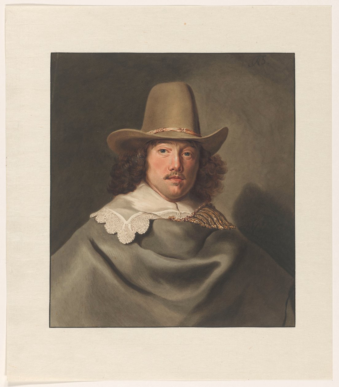 Portret van Abraham Velters (1603-1690) door Christiaan Kramm