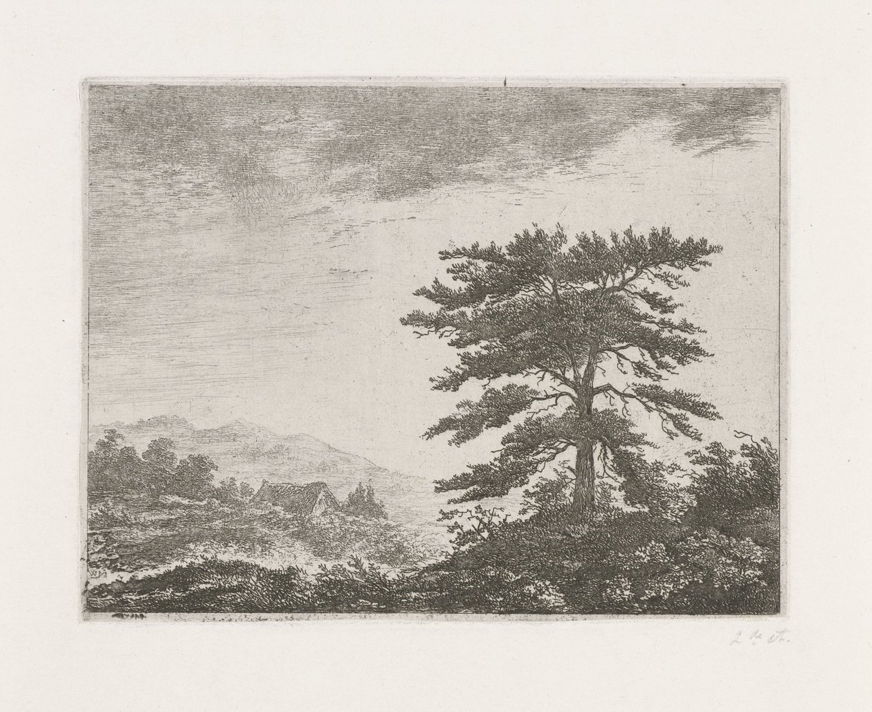 Boom in een heidelandschap door Christiaan Wilhelmus Moorrees