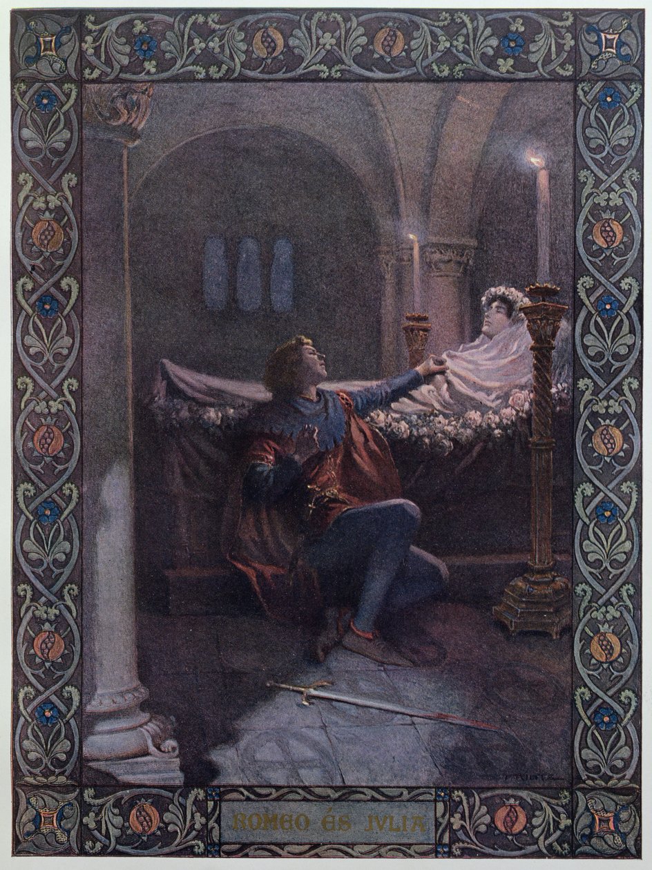 Romeo en Julia, c.1900 door Christian August Printz