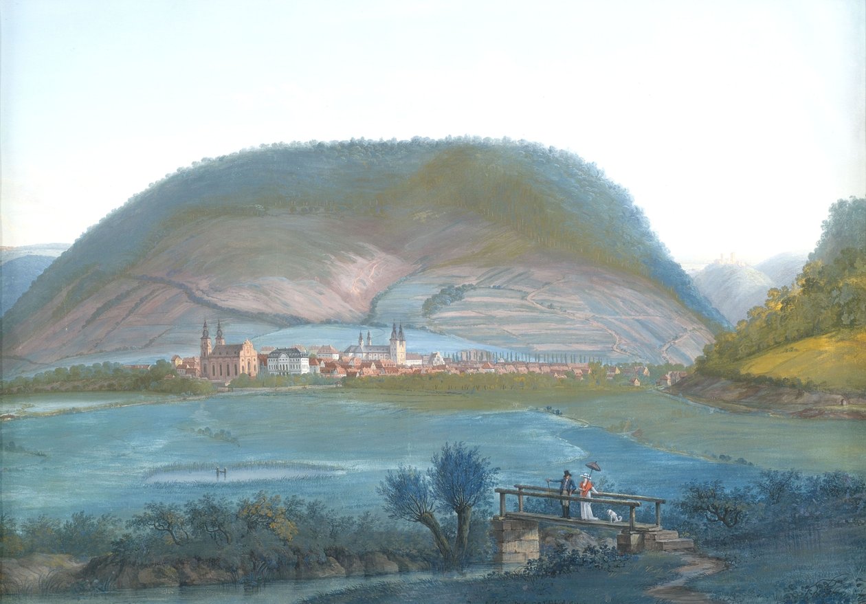 Amorbach in de Odenwald door Christian Georg Schutz