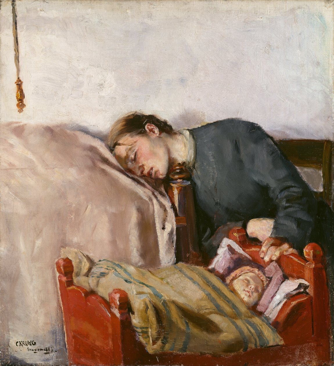 Moeder en kind door Christian Krohg