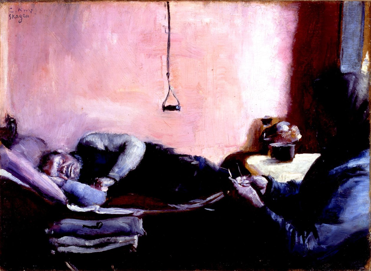 Niels Gaihedes middagdutje door Christian Krohg