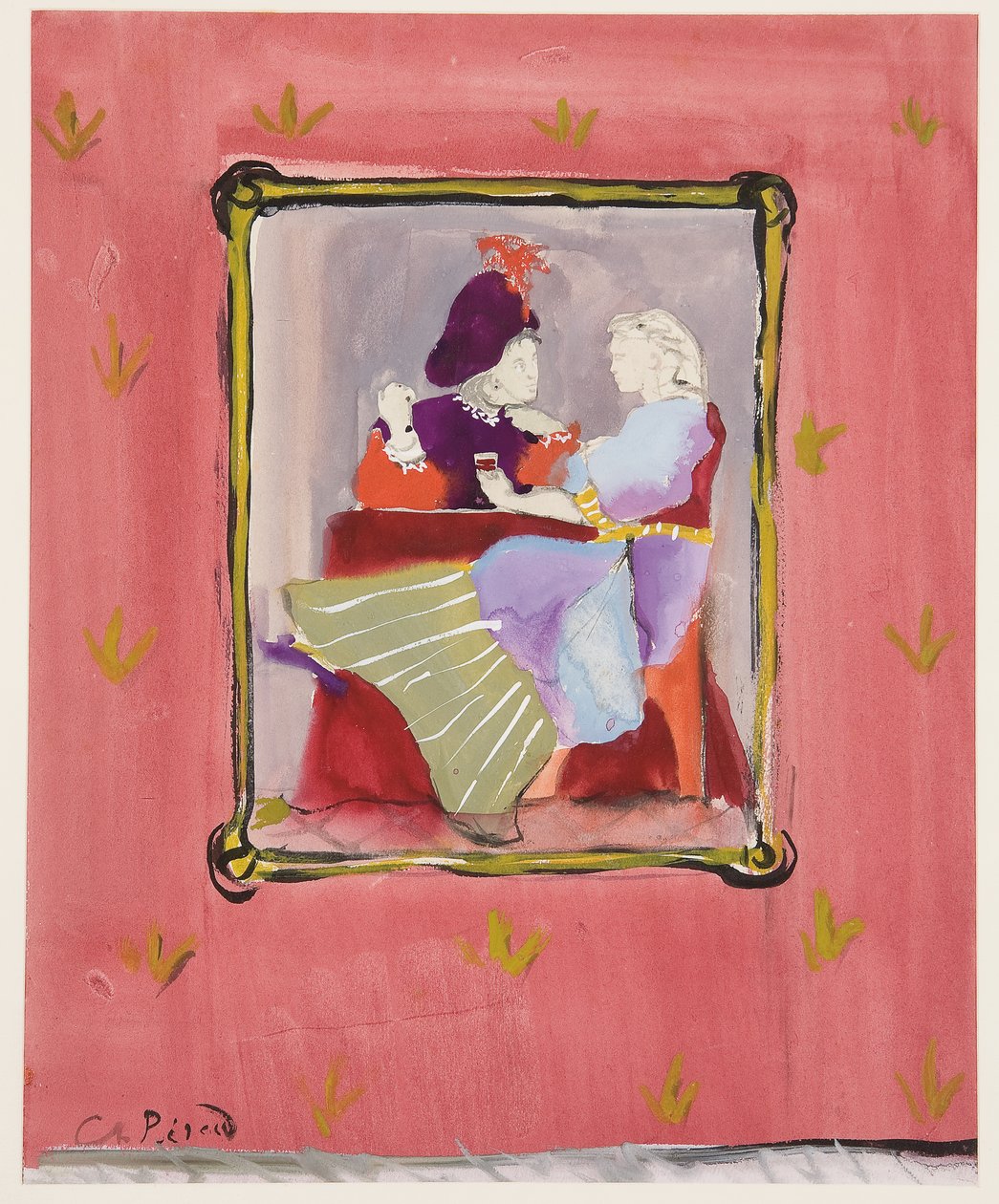 Een verkleed stel, c.1935-45 door Christian Bérard