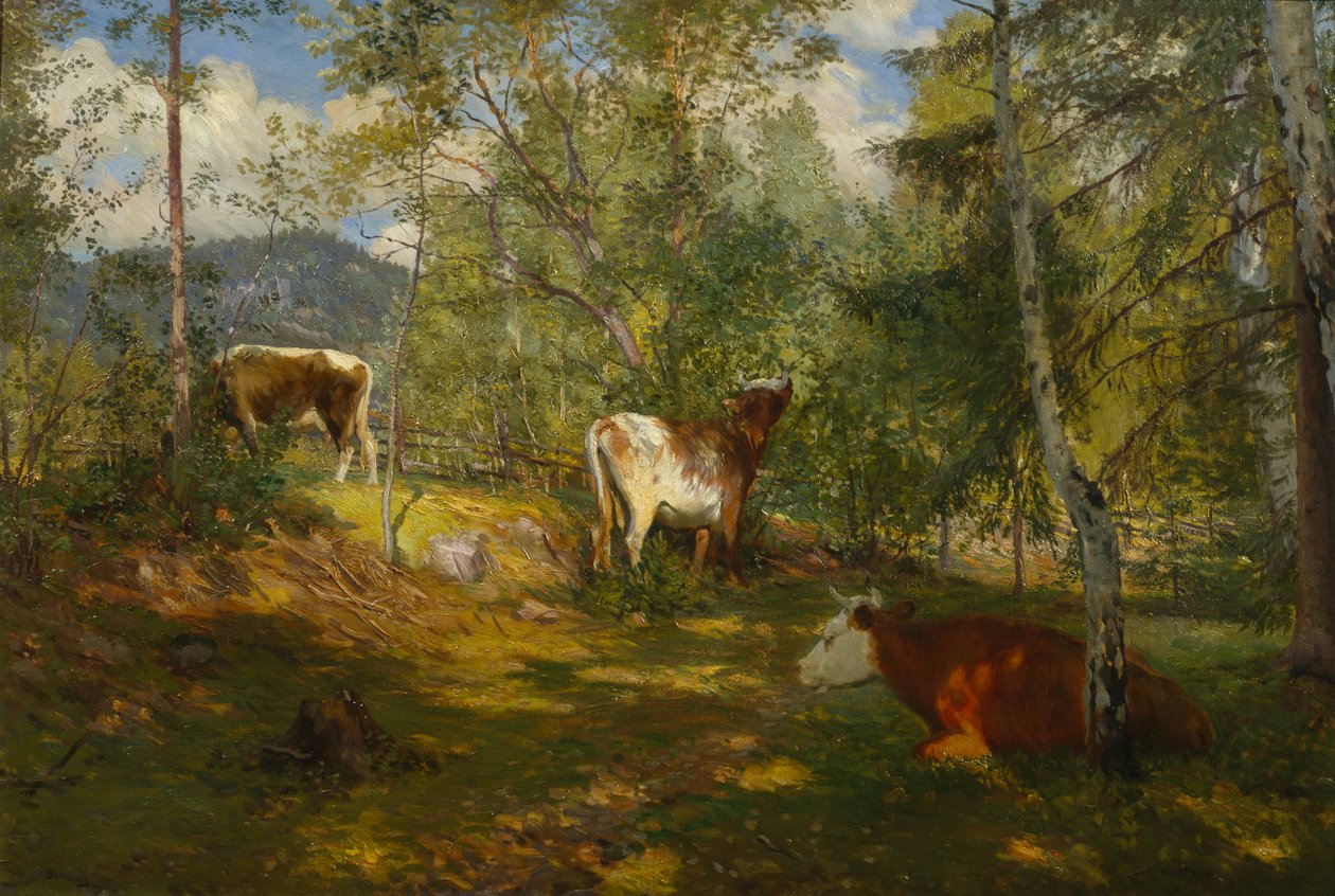 Zonnevlekken in het Bos door Christian Eriksen Skredsvig