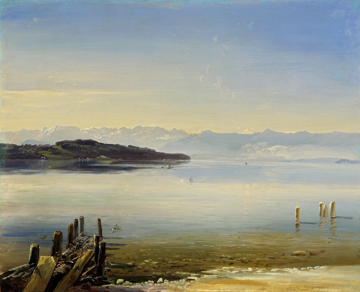 Het Starnberger Meer door Christian Ernst Bernhard Morgenstern