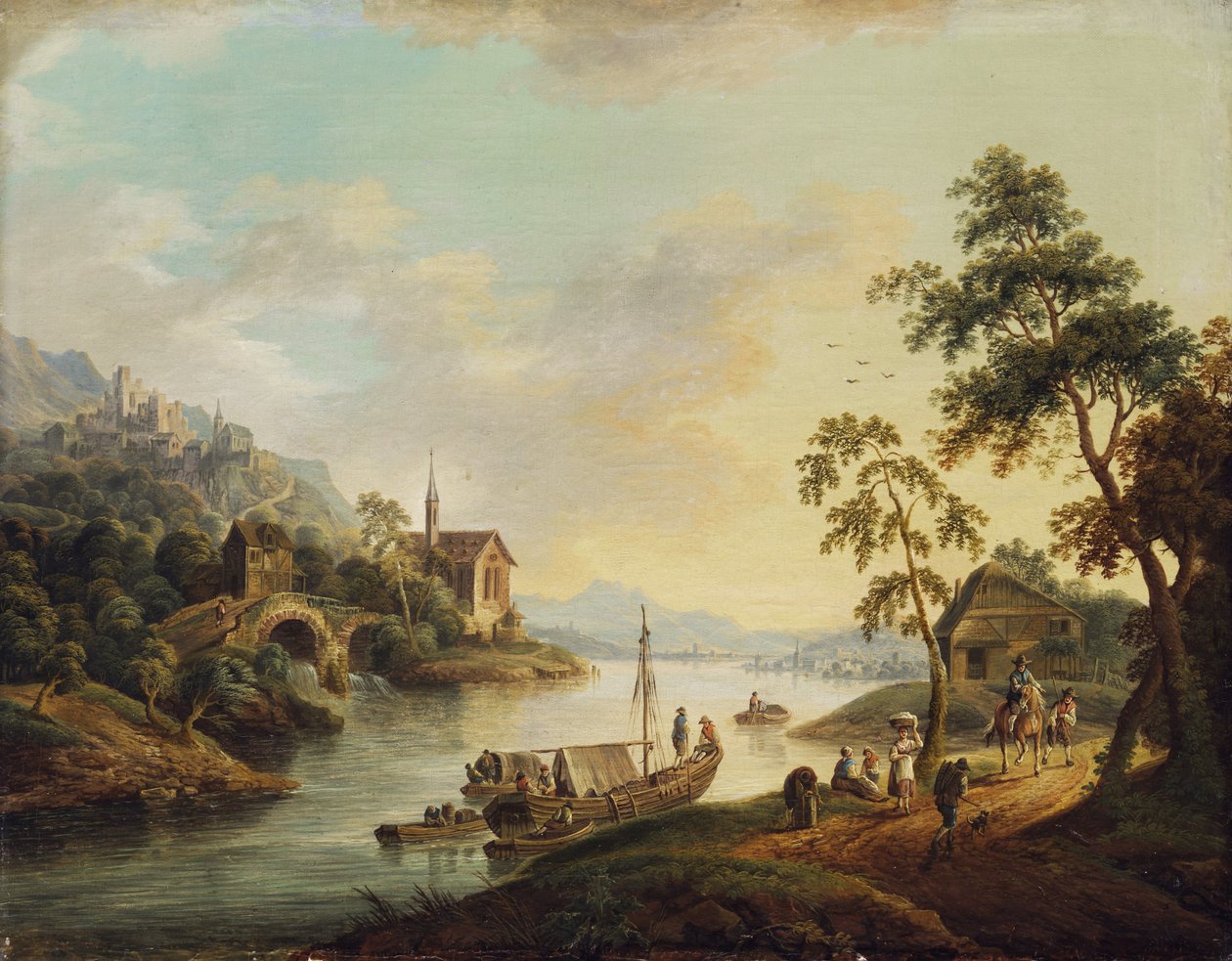 Rijnlandschap door Christian Georg Schutz
