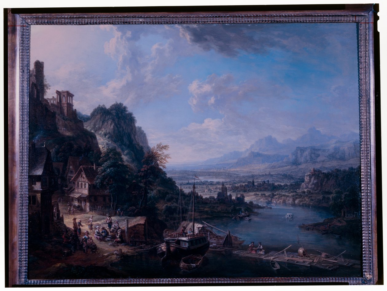 Rijnlandschap door Christian Georg the Elder Schuetz