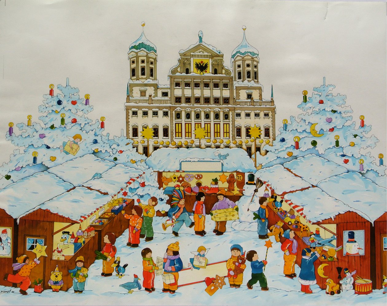 Kerstmarkt (Oude Stad Augsburg) door Christian Kaempf