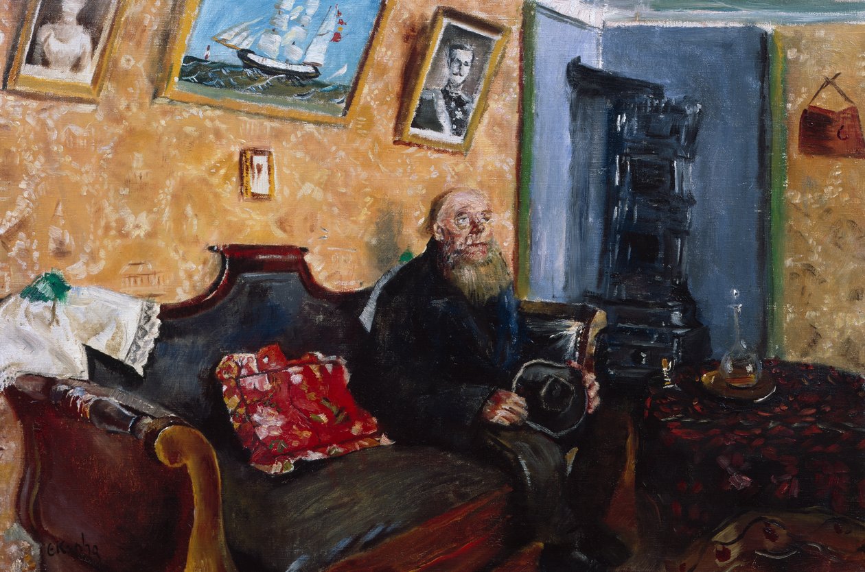 Condoleance bezoek door Christian Krohg
