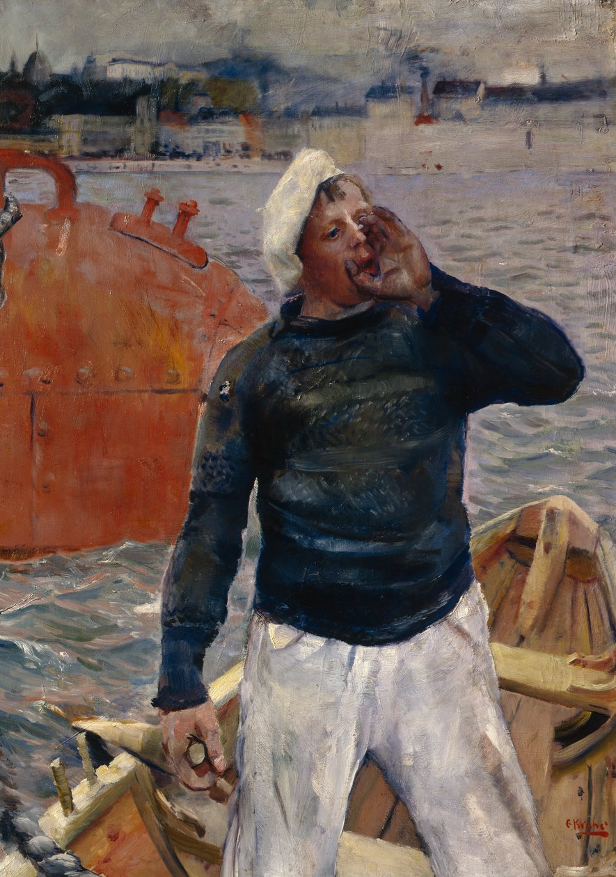 Binnenhalen door Christian Krohg